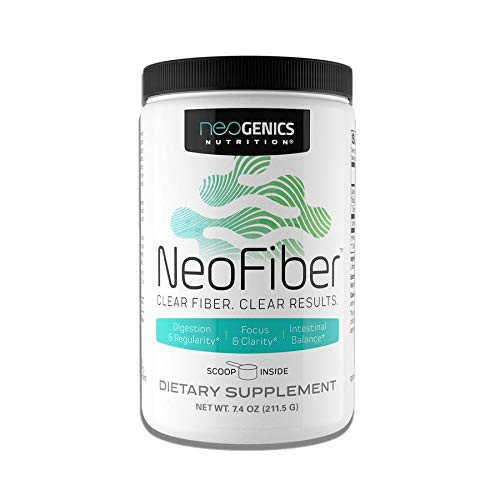 NeoFiber Keto Fiber   Prebiotics Powder - Best in Fiber Supplements for Women   Men - Bloating Relief Gut Brain Restore Health Gut Cleanse - Clear Natural Soluble High Fiber Drink Mix