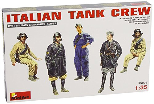 MiniArt 135 Scale Italian Tank Crew - Plastic Model Building Kit  35093