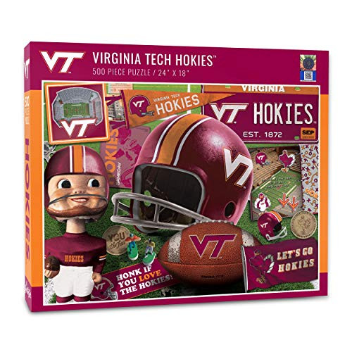 YouTheFan NCAA Virginia Tech Hokies Retro Series Puzzle - 500 Pieces