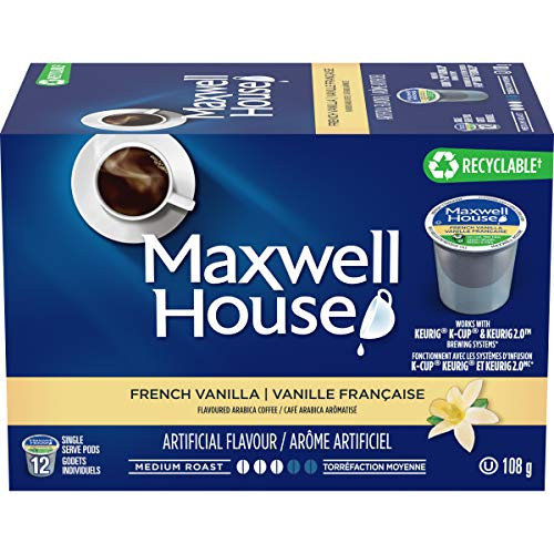 Maxwell House French Vanilla Coffee Keurig K-Cup Pods 12 Pods Imported from Canada