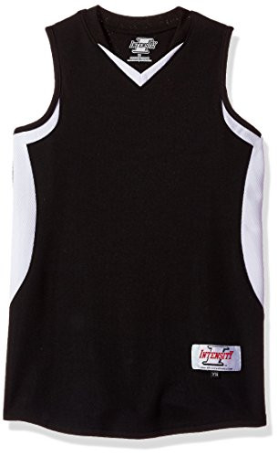Intensity BoyS Weave Basketball Jersey BlackWhite Small