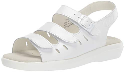 Propet Marina Womens Adjustable Strap Sandal White - 6 X-Wide