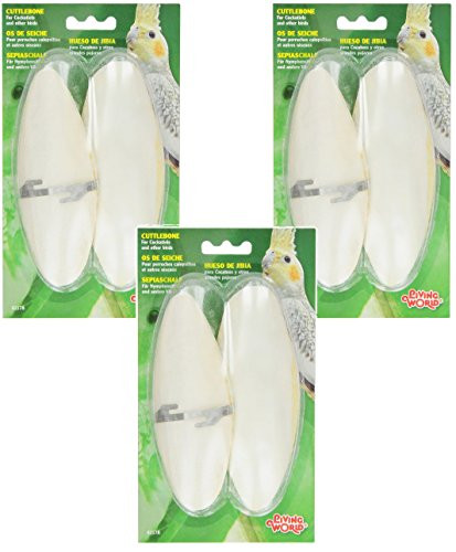 3 Pack Living World Cuttlebone Large 6 Total Cuttlebones