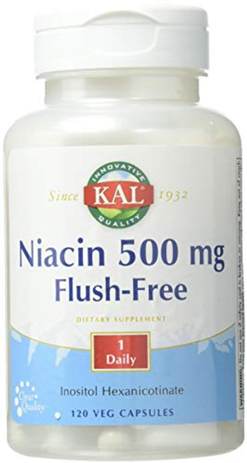 KAL Niacin Flush-Free Capsules 500 Mg 120 Count