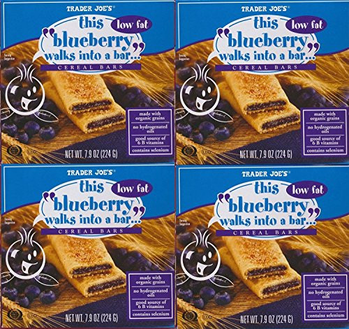 Trader Joes Walks Into a Bar Blueberry Cereal Bars Multi-pack - 4 Boxes 6 Bars Box Per Box 24 Bars Total