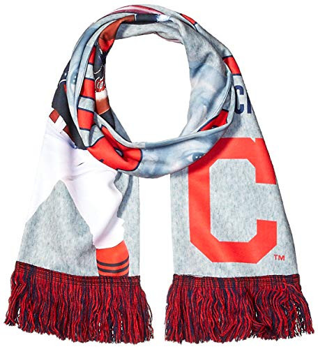 FOCO MLB Cleveland Indians Lindor F_ 12 Printed Player Scarf