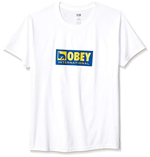 Obey Mens International ICON 2 Premium SS TEE White Large