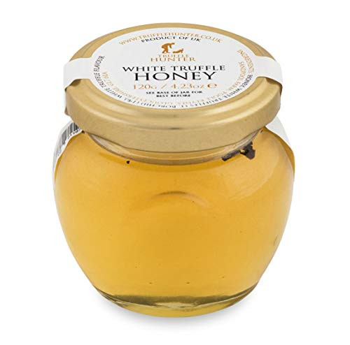TruffleHunter Real White Spring Truffle Tuber Borchii Acacia Honey 4_23 Oz - Gourmet Food Condiments Infused Cooking Marinade - Vegetarian Kosher Non Dairy Gluten Nut Free TruffleHunter Real White Spring Truffle Tuber Borchii Acacia Honey 4_23 Oz - Gourmet Food Condiments Infused Cooking Marinade - Vegetarian Kosher Non Dairy Gluten Nut Free