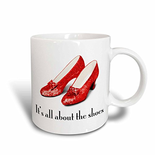 3dRose (mug_108339_5) Its all about the shoes - Two Tone Red Mug, 11oz