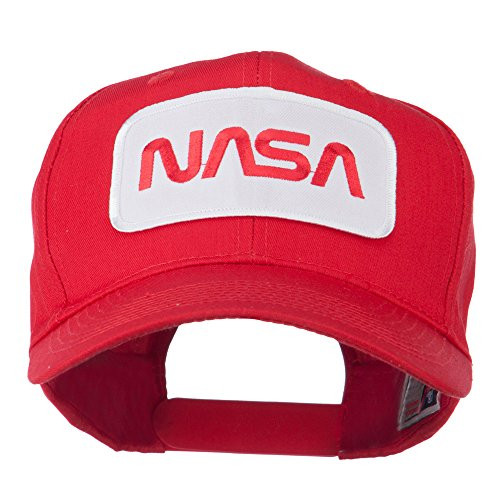 NASA Logo Embroidered Patched High Profile Cap - Red OSFM