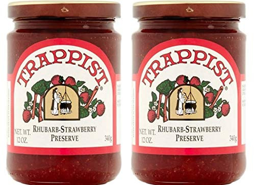 Trappist Marmalade Preserves 12 Ounce Pack Of 2 Rhubarb-Strawberry