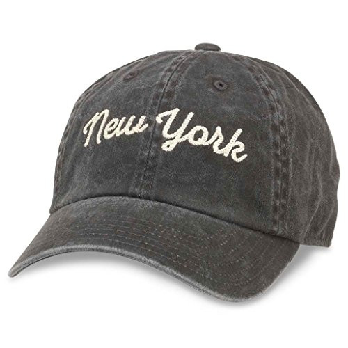 AMERICAN NEEDLE Raglan Wash Casual Dad Hat New York Black 44530A-NY