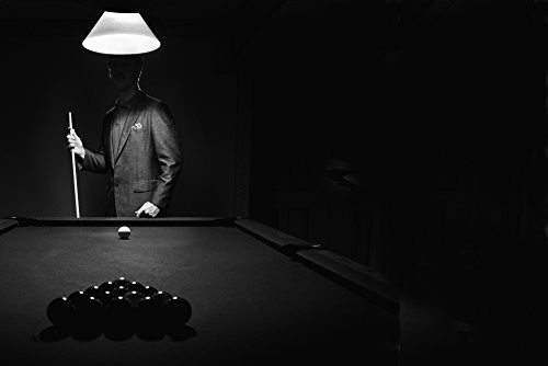 Posterazzi Mystery Pool Player Behind Rack Of Billiard Balls Poster Print 17 x 11