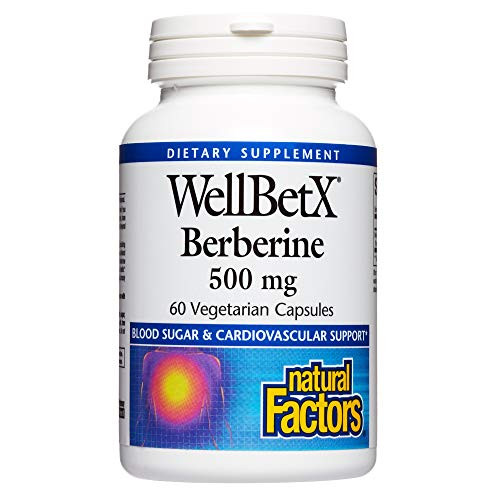 WellBetX Berberine 500 mg by Natural Factors 60 Vegetarian Capsules 60 Servings