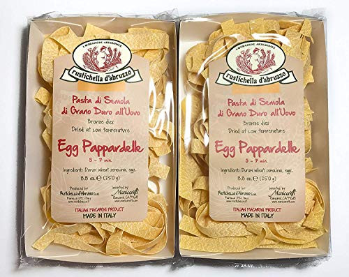 Rustichella dAbruzzo Egg Papardelle  Pasta Abruzzese di Semola di Grano Duro - 2pack