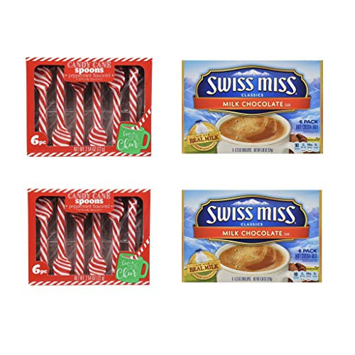 Candy Cane Spoons And Hot Chocolate Mix Bundle 12 Count Candy Cane Spoons And Hot Chocolate Mix Bundle 12 Count