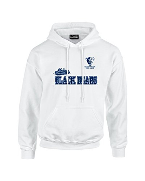 Maine Black Bears Block 5050 Blended 8 oz Hooded Sweatshirt Large White Maine Black Bears Block 5050 Blended 8 oz Hooded Sweatshirt Large White