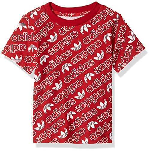 adidas Originals Baby Infant Trefoil Monogramed Tee collegiate redwhite 6M