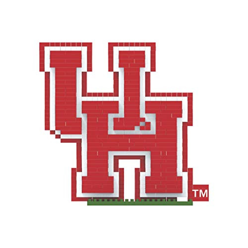 NCAA Houston Cougars 3D Mini BRXLZ Logo Building Blocks3D Mini BRXLZ Logo Building Blocks Team Color One Size