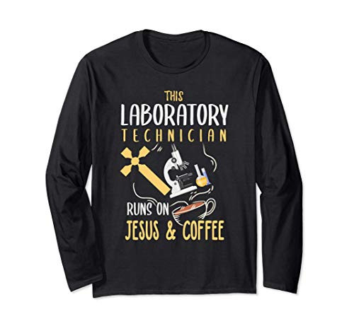 Christian Laboratory Technician Shirt Jesus Lab Tech Gift Long Sleeve T-Shirt