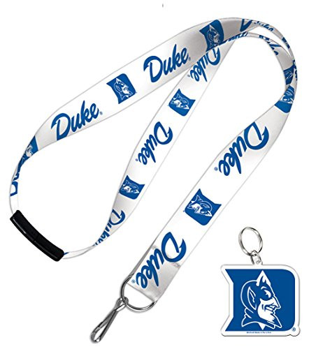 WinCraft Bundle - 2 Items NCAA 1- Duke Blue Devils Lanyard with Breakaway Safety and 1- Key Ring