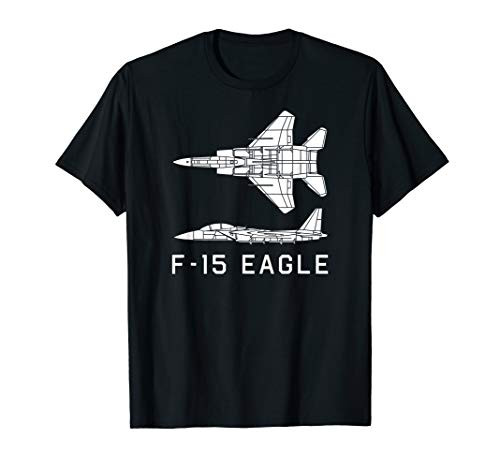 F-15 Eagle Jet Plane Silhouette Gift T-Shirt