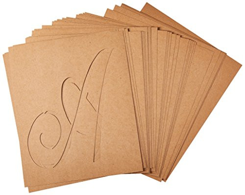 Plaid PLA50320 Stencil Folk-Art Paper Alphabet & Monogram Script, 7"