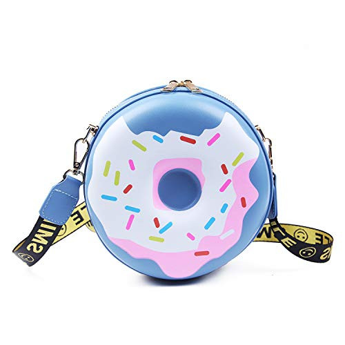 LUI SUI Girls Doughnut Cross Body Bag Women Circular Shoulder Bag Funny Dessert Purse