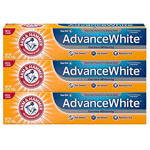 Arm & Hammer Advance White Extreme Whitening with Stain Defense, Fresh Mint, 6 oz, 3 Count (Packaging May Vary)
