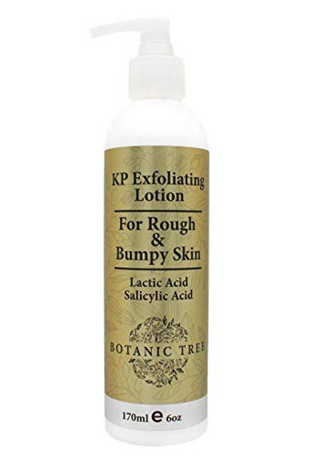 Botanic Tree KP Glycolic Acid Body Lotion - Keratosis Pilaris Treatment Body Lotion with Salicylic Acid Lactic Acid - Exfoliating KP Alpha Hydroxy Acid AHA Peel Skin Care Lotions for Acne Rough   Bumpy Skin- Fragrance Free_