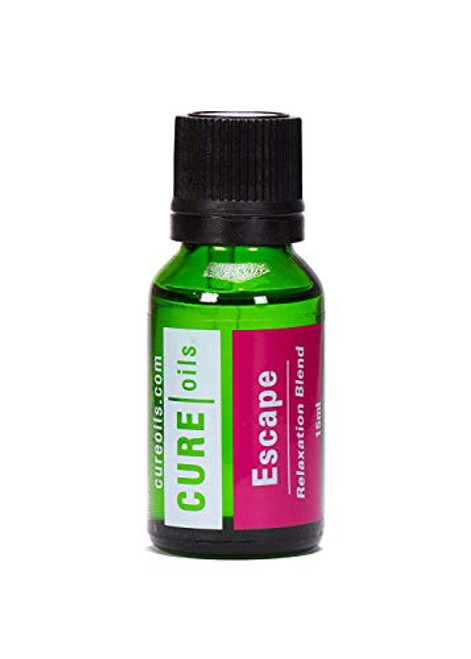 Relaxation and Stress Relief Essential Oil for Stress Reduction Anxiety Relief Natural Calm Aromatherapy Deep Sleep Every Night - 100 Pure Therapeutic Grade - 15ml Escape Blend by CUREoils