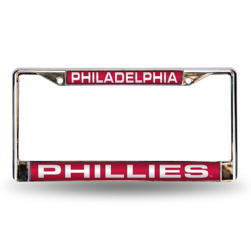 Rico Industries FCL5902 MLB Philadelphia Phillies Laser-Cut Chrome Auto License Plate Frame