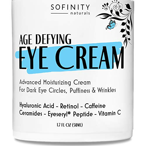 Eye Cream Anti Aging Bags   Dark Circle - Under Eye Cream - Dark Circles under Eye Treatment for Women  Men - Eye Cream for Dark Circles and Puffiness - With Retinol Caffeine Vitamin C by Sofinity