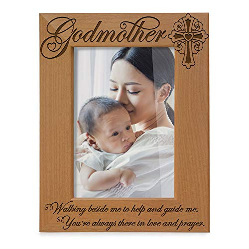 KATE POSH - Godmother Engraved Natural Wood Picture Frame Cross Decor Godmother Gift from Godchild Baptism Gifts Religious Catholic Gifts Thank You Gifts 4 x 6 Vertical KATE POSH - Godmother Engraved Natural Wood Picture Frame Cross Decor Godmother Gift from Godchild Baptism Gifts Religious Catholic Gifts Thank You Gifts 4 x 6 Vertical