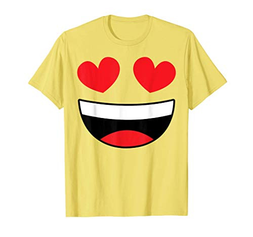 Heart Eyes Emojis Shirt Halloween Face Emoticon Costume T-Shirt