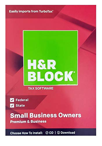 H R Block Premium   Business 2018 Federal  State Tax Software for Small Business Owners Windows Vista 7 8_1 10