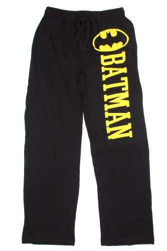 DC Comics Batman Mens Pajama Pants M Black