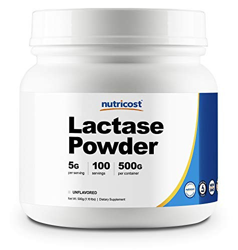 Nutricost Lactase Powder 500 Grams -Non-GMO Gluten Free High Quality Lactase Powder