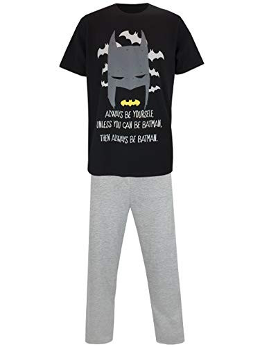 DC Comics Mens Batman Pajamas Size X-Large Black