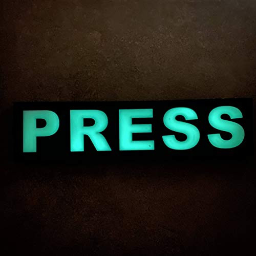 Media Reporter Press Patch Glow Riot Unrest Demonstration Press