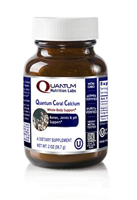 Quantum Coral Calcium Powder 2oz 44 Servings - Ideal Whole Body Support Especially for The Bones Joints Teeth and an Alkaline pH Quantum Coral Calcium Powder 2oz 44 Servings - Ideal Whole Body Support Especially for The Bones Joints Teeth and an Alkaline pH