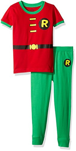 DC Comics Toddler Robin Logo Cotton Costume Pajama Set Multi 3T