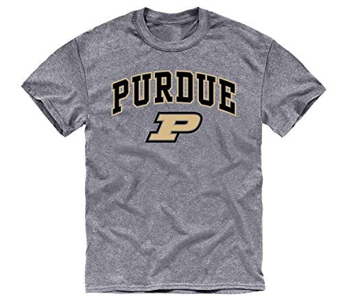 Campus Colors NCAA Adult Arch Logo Soft Style Gameday T-Shirt Purdue Boilermakers - Gray Large Campus Colors NCAA Adult Arch Logo Soft Style Gameday T-Shirt Purdue Boilermakers - Gray Large