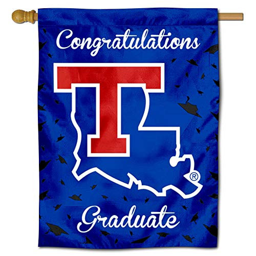 College Flags   Banners Co_ Louisiana Tech Bulldogs Graduation Gift Banner Flag