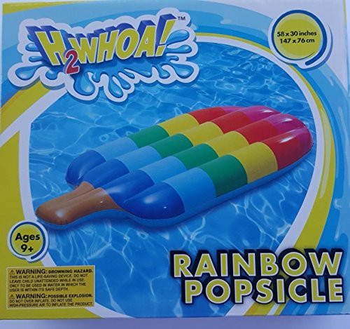 H2WHOA Large Rainbow Popsicle Pool Float 58x30