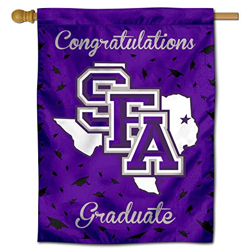 College Flags   Banners Co_ Stephen F_ Austin Lumberjacks Graduation Gift Banner Flag