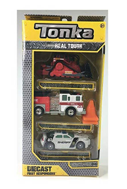 Tonka Real Touch Diecast First Responder Vehicle 3 Pack Tonka Real Touch Diecast First Responder Vehicle 3 Pack