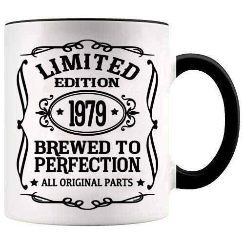 YouNique Designs Funny 40th Birthday Mug 11 Ounces 40th Birthday Coffee Cup for Men and Women All Original Parts