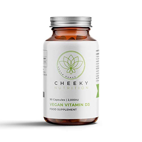 Vegan Vitamin D3 Supplement Cholecalciferol Vitamin D3 Capsules Made in The UK by Cheeky Nutrition