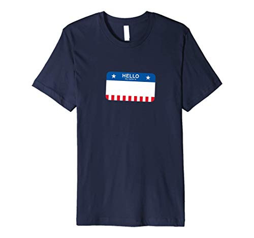 Blank Name Tag Politician Costume Last Minute Costume Premium T-Shirt